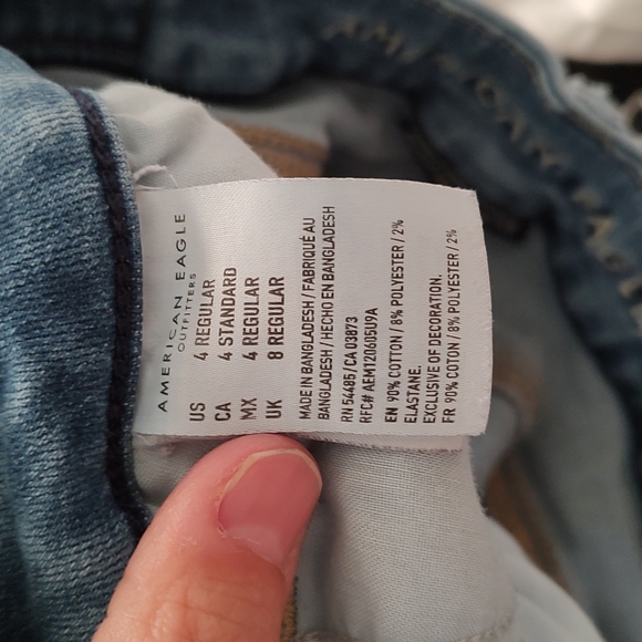 💙 EUC American Eagle Ladie's Next Level Stretch Curvy Highest Rise Jeggings, 4R - Picture 8 of 14